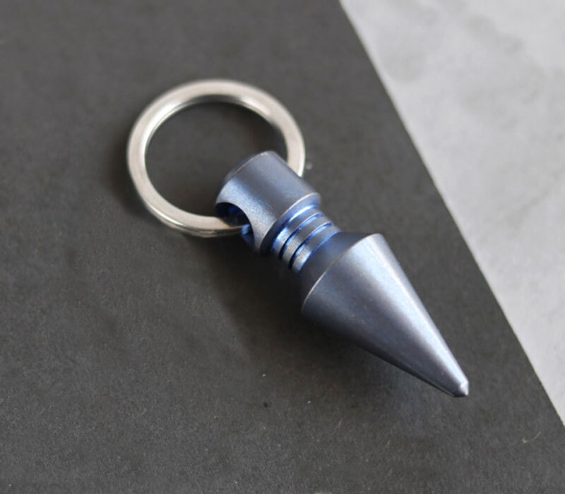 EDC Titanium Alloy Keychain Pendant Bead Necklace Knapsack Decorative DIY Tool