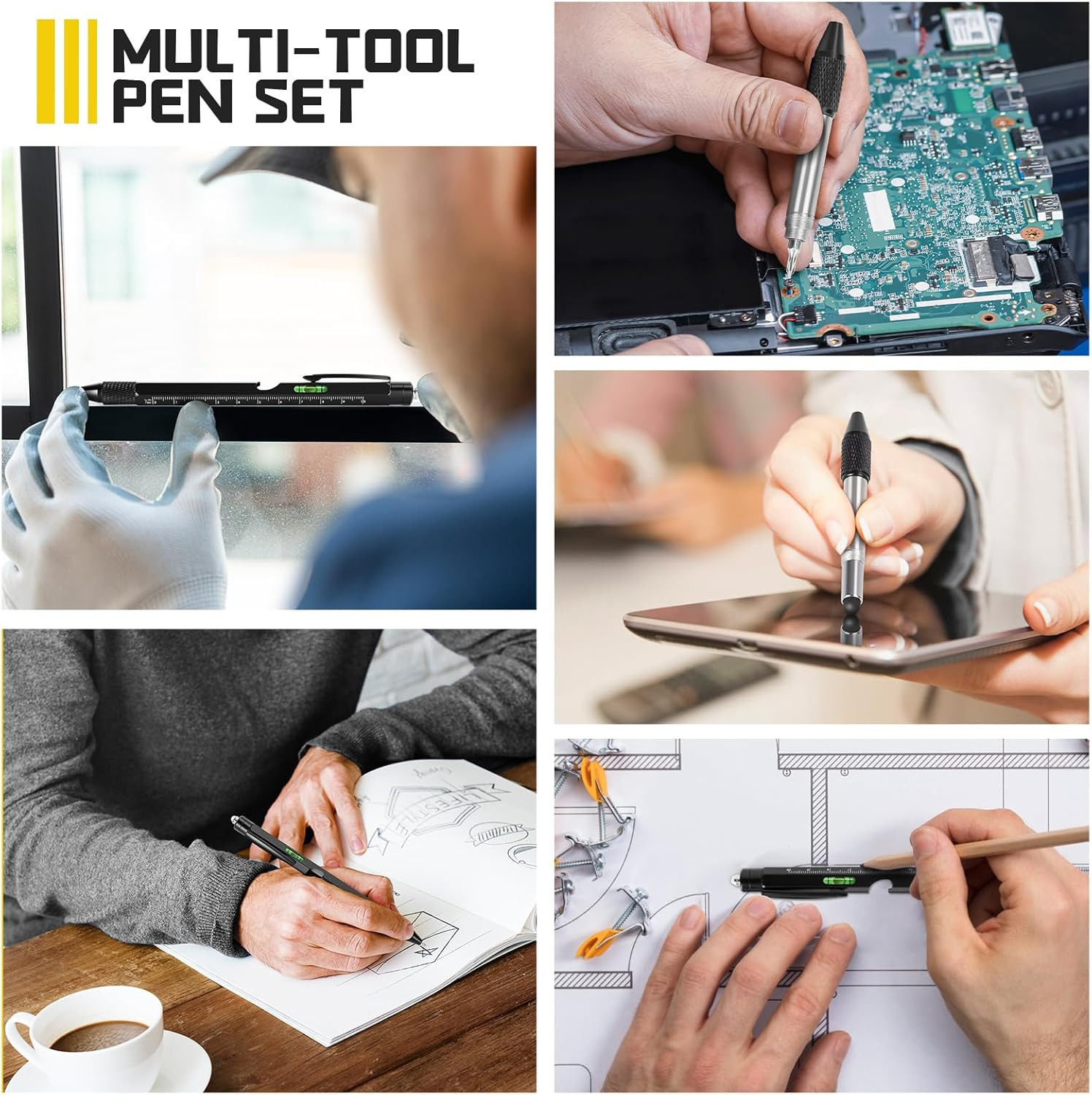 Gifts for Men Who Have Everything – 9-In-1 Multitool Pen with LED Light, Coo…
