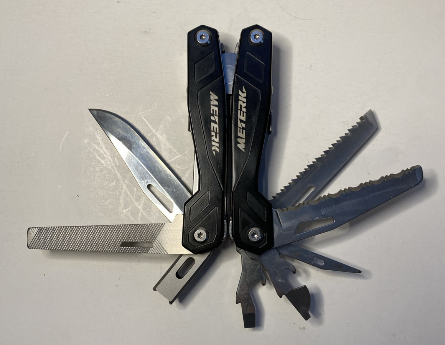 Meterk Folding Multi Tool w/ Nylon Sheath & Bit Set