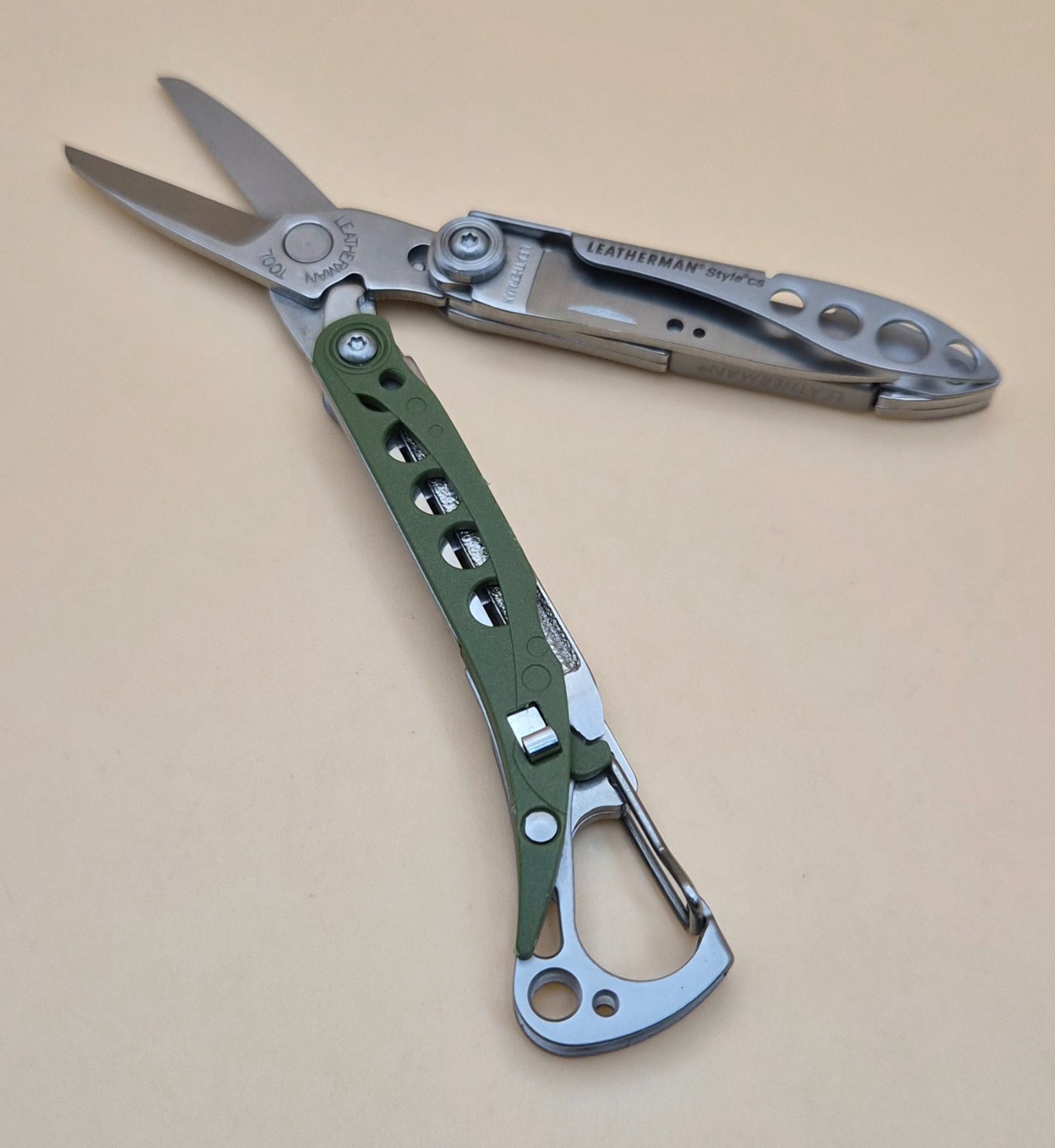 Retired Leatherman STYLE CS Green Multi-Tool Good Condition (004)