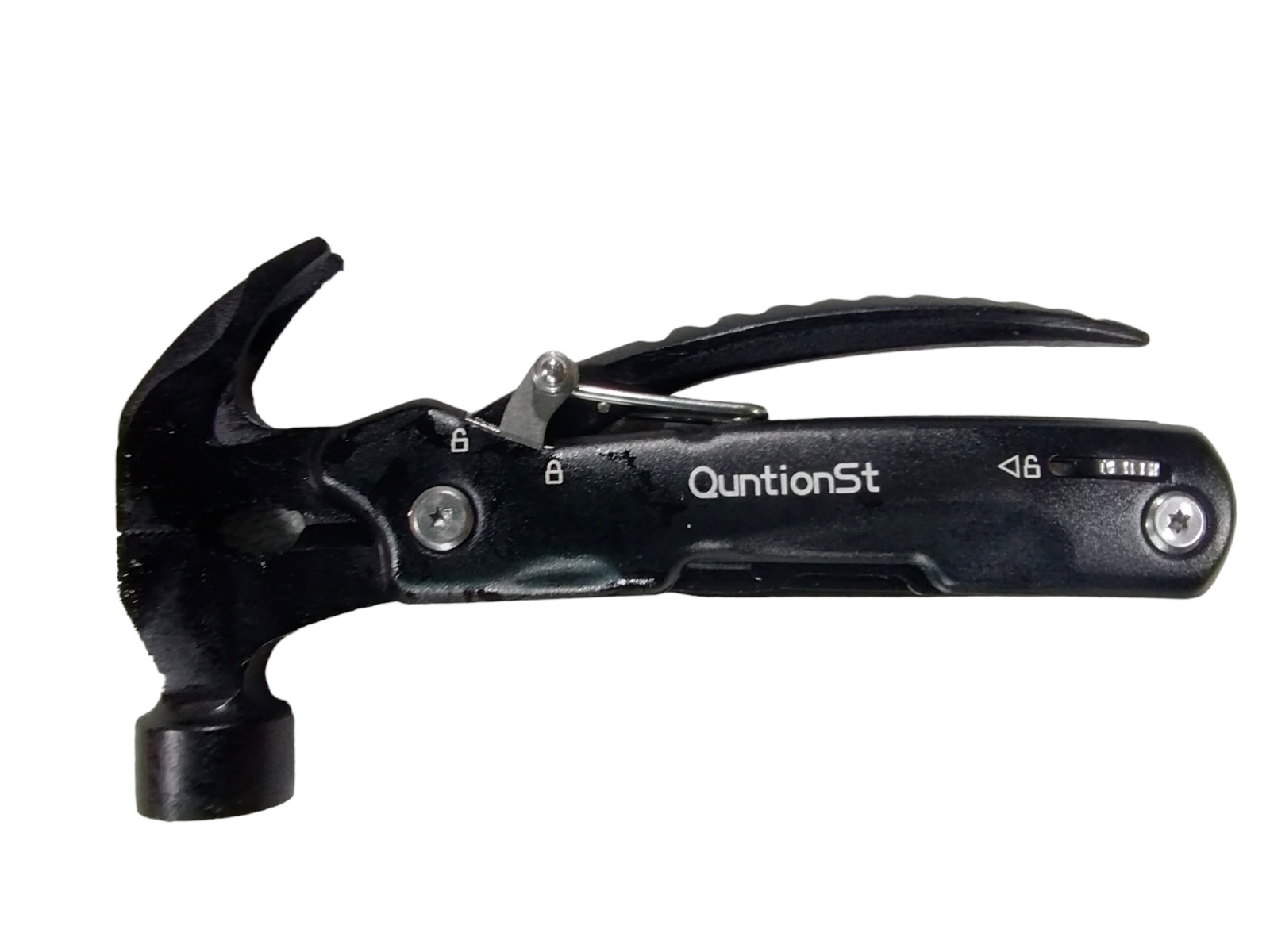QuntionSt 12 in 1 Black Multi Tool Hammer Saw Blade Screwdriver Pliers New