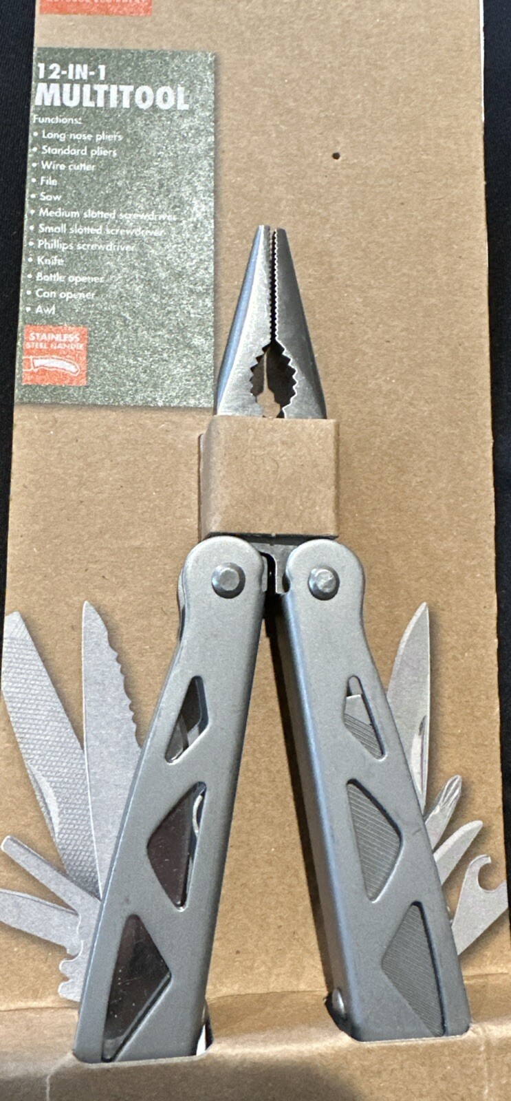 Ozark Trail Multi-Tool 12-in-1, Stainless Steel NEW