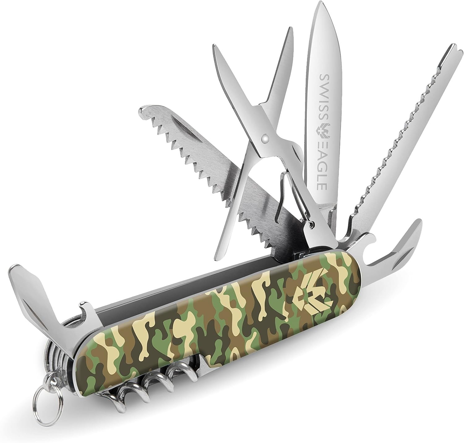 12-in-1 Commando Pocket Tool – Versatile Green Multi-Tool for Outdoors