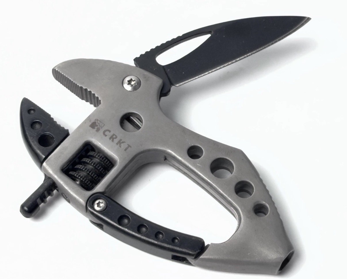 CRKT Guppie Multi-Tool Knife Adjustable Wrench Gray Black Stainless Steel