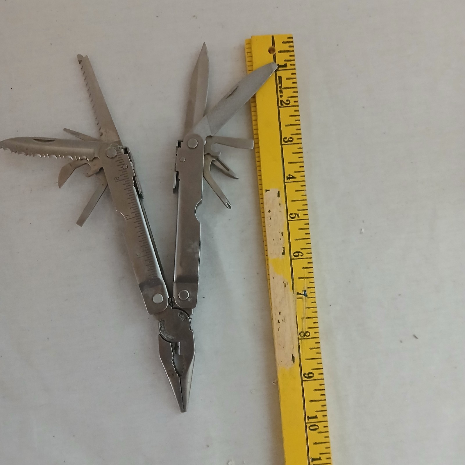 Steelking Leatherman Type Multi Tool Loaded W/ Quality Tools Black Satin Pouch