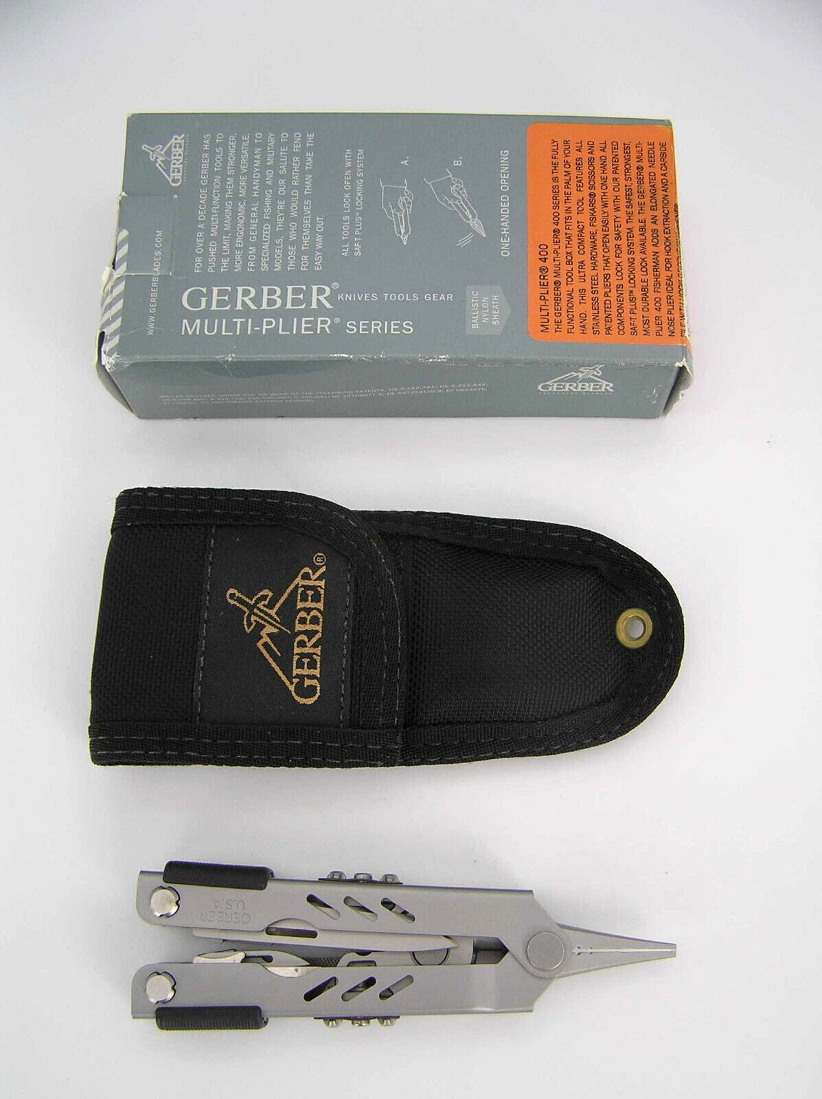 Gerber Fisherman MP400 Multi Tool w/ Sheath & Original Box Excellent Condition!