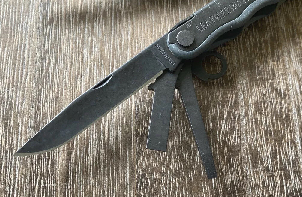 Vintage Leatherman KICK Black CC/Cap Crimper. MOLLE sheath