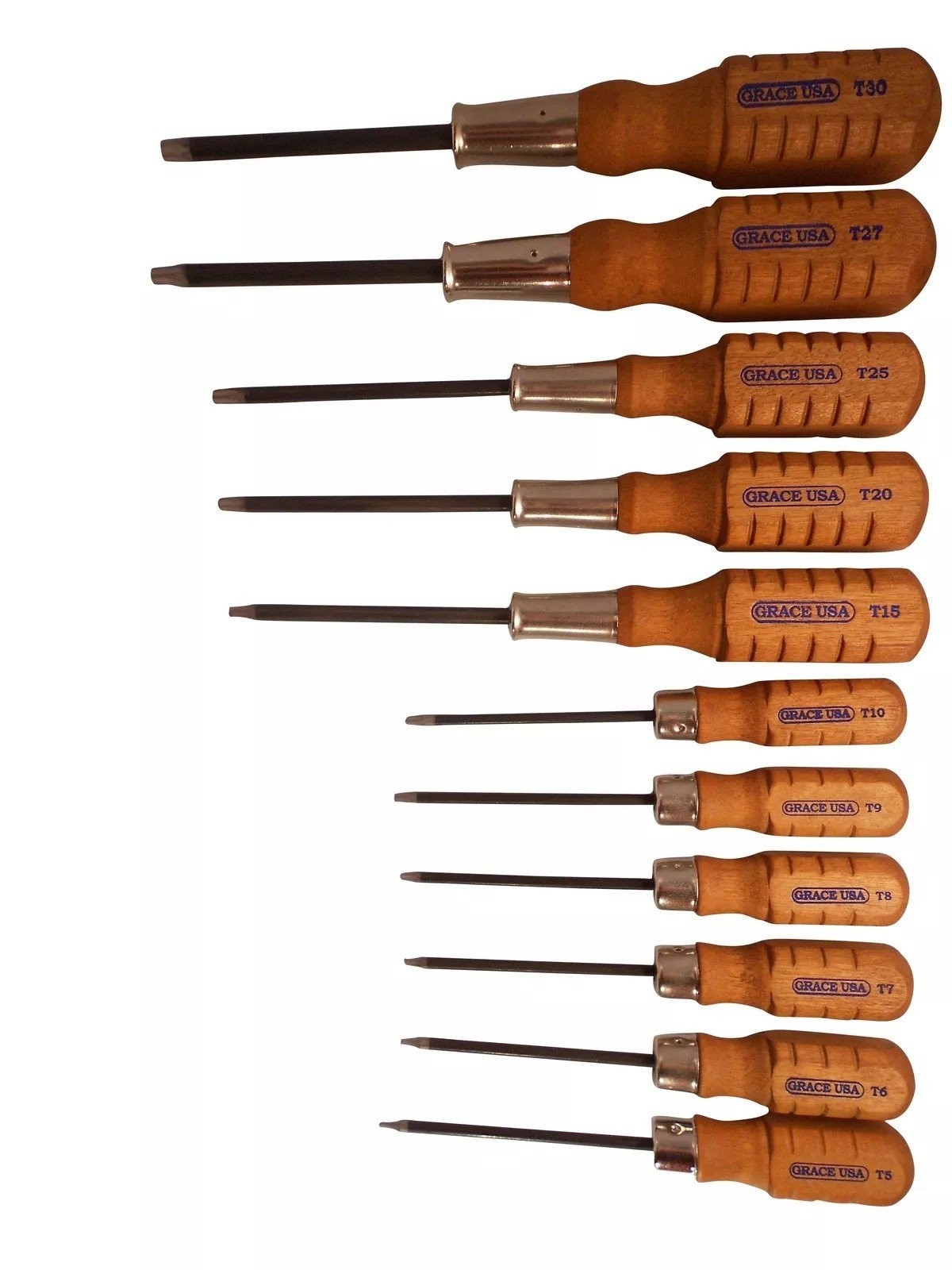 Grace Star Tool Screwdriver Set 11 Pieces Wood Handles – GRSDSTAR11