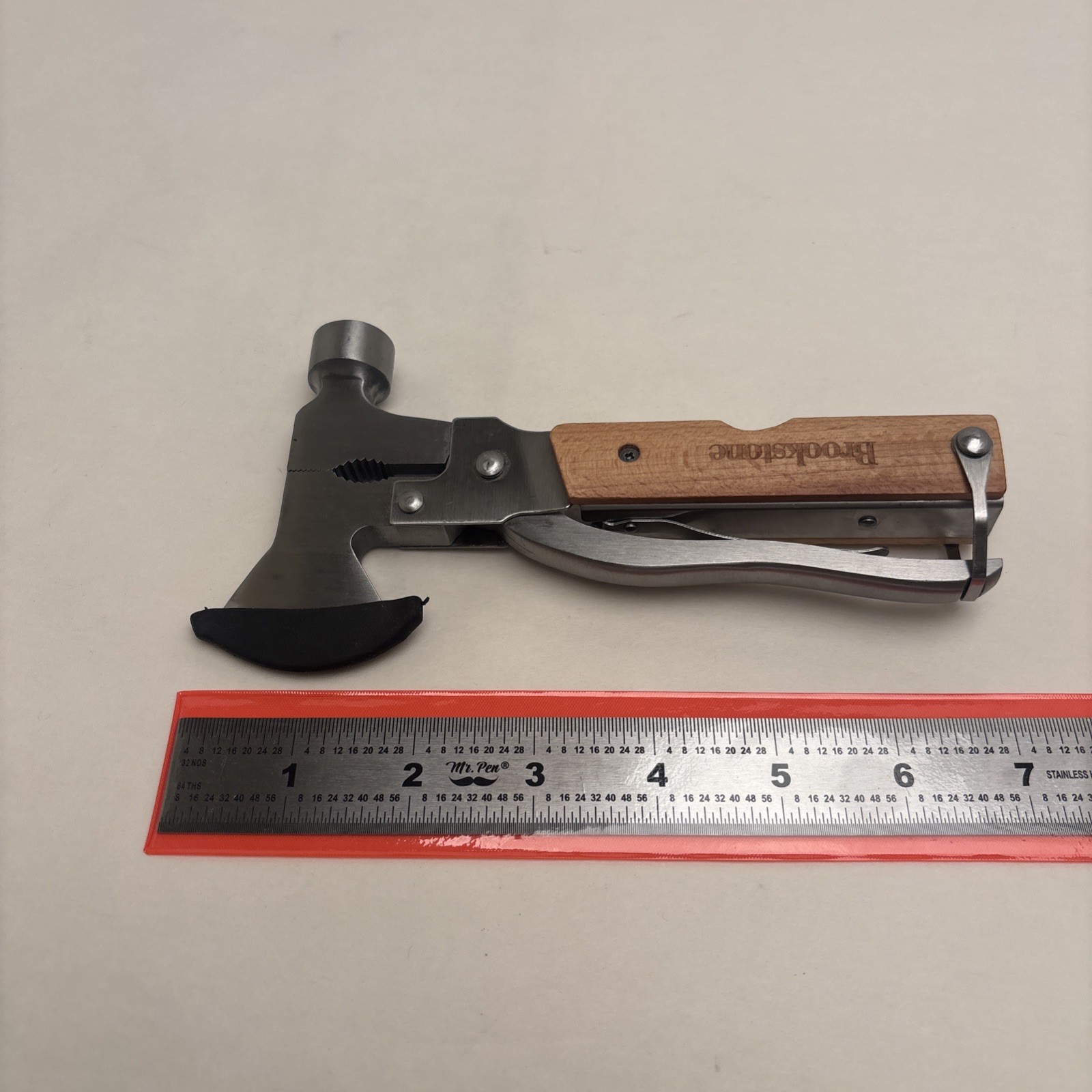 Brookstone 14-in-1 Compact Hatchet Hammer Utility Knife Multi-tool Hiking Wood
