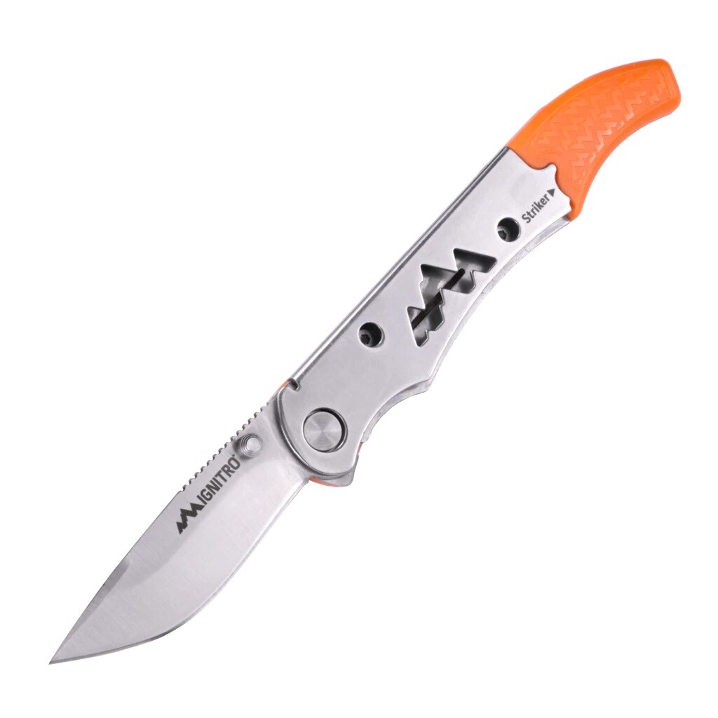 Outdoor Edge IGNITRO Folding Knife Multi Tools With Whistle Fire Starting