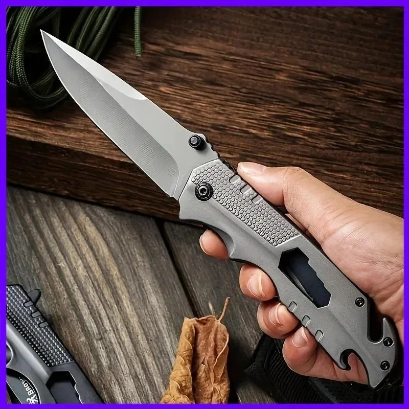 High Hardness Stainless Steel Folding Pocket Knife EDC Camping Hiking Tool