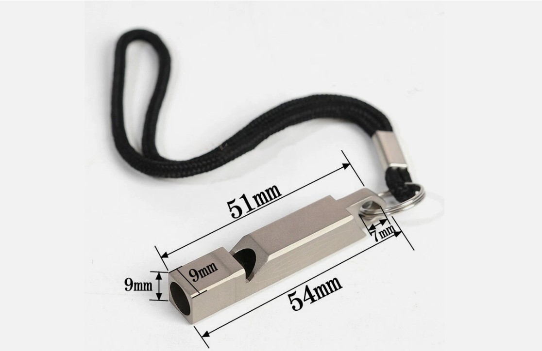 TC4 Titanium Whistle Lightweight Portable Outdoor Life-saving Camping Whistle
