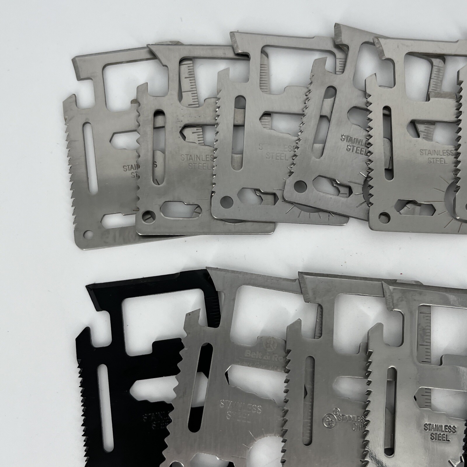 LOT OF 20 METAL WALLET/CREDIT CARD MUTI-TOOLS AND POCKET KNIFE SAFETY TOOLS
