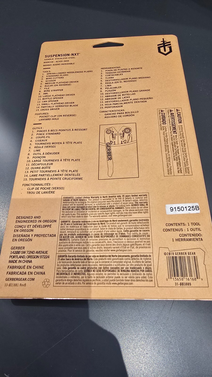 New Gerber Suspension-NXT Multitool – Silver (31-003345) Knife