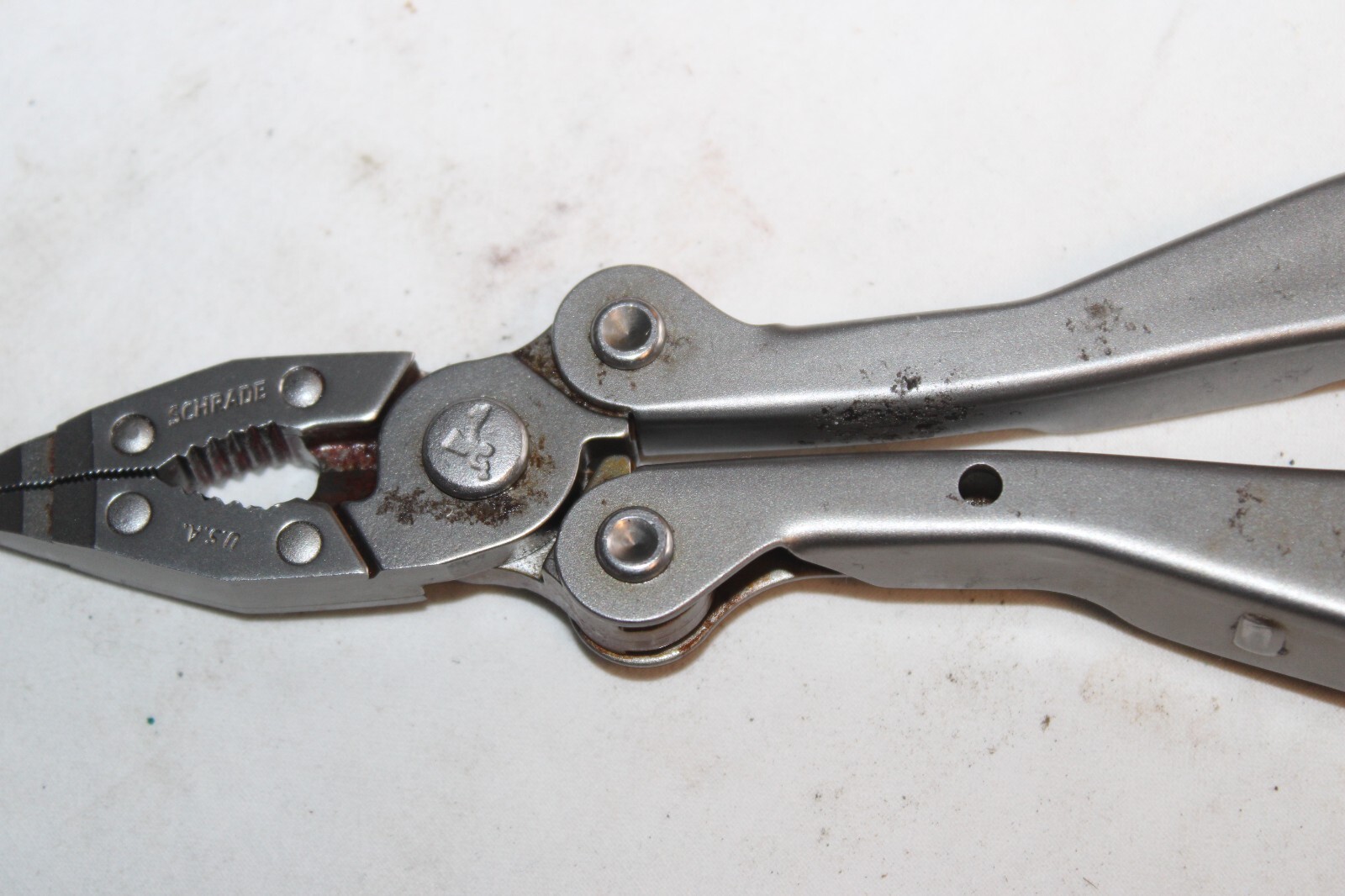 Schrade Tough Multi Tool Pliers 10 In 1 Original USA Knife File Camping Survival
