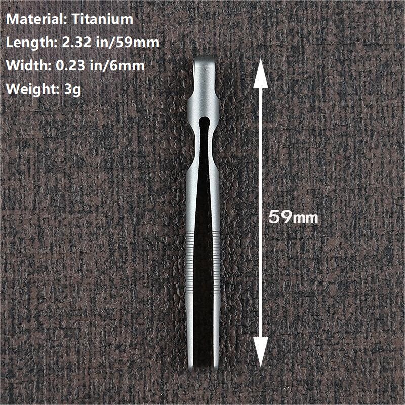 Mini Titanium Tweezer EDC Keychain Portable Tweezers Outdoor Camping Tool Gifts