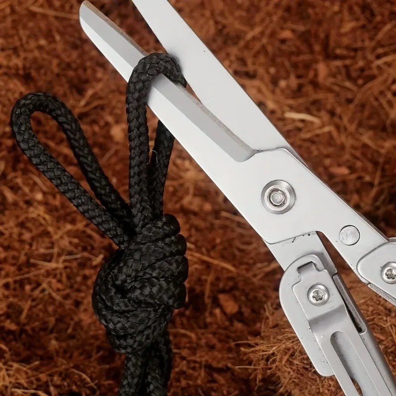 1pc Multifunctional Folding Stainless Steel Survival Scissors Portable EDC Tool