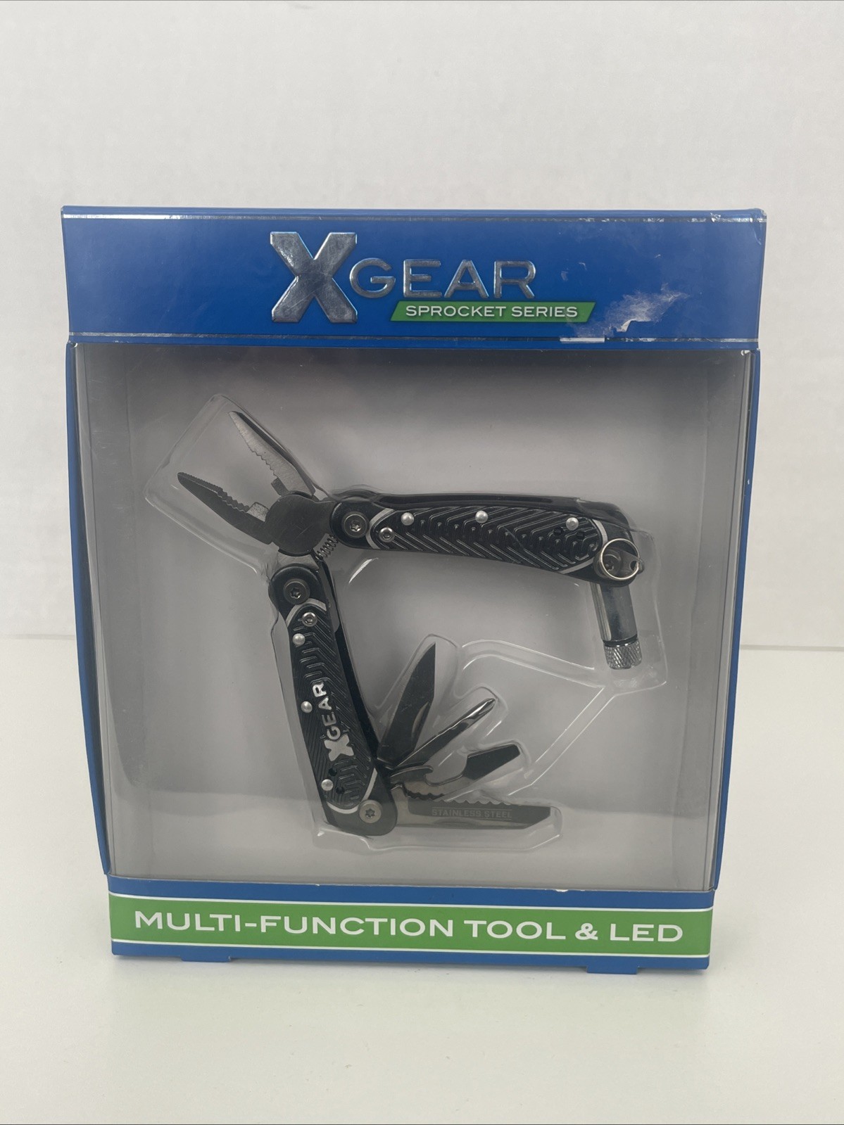 X-Gear 8 Tool Men’s Multi-Function Tool w/Led Light (Silver)