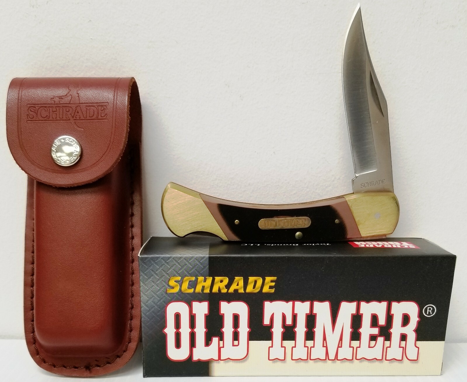 Shrade Old Timer 7OT Cave Bear 8.7in Stainless Steel Traditional Folding Knife