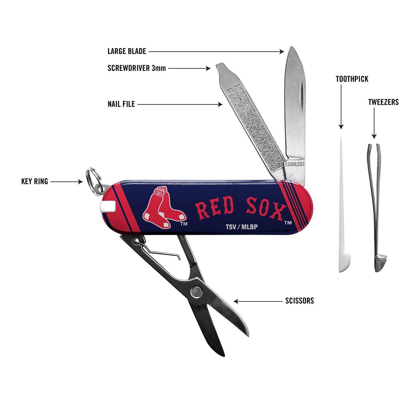 The Sports Vault SMMLB0401 Boston Red Sox Essential One Size, Team Color
