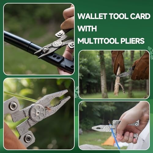 20-in-1 Stainless Steel Folding Credit Card Multitool Wallet – Compact EDC Tool,