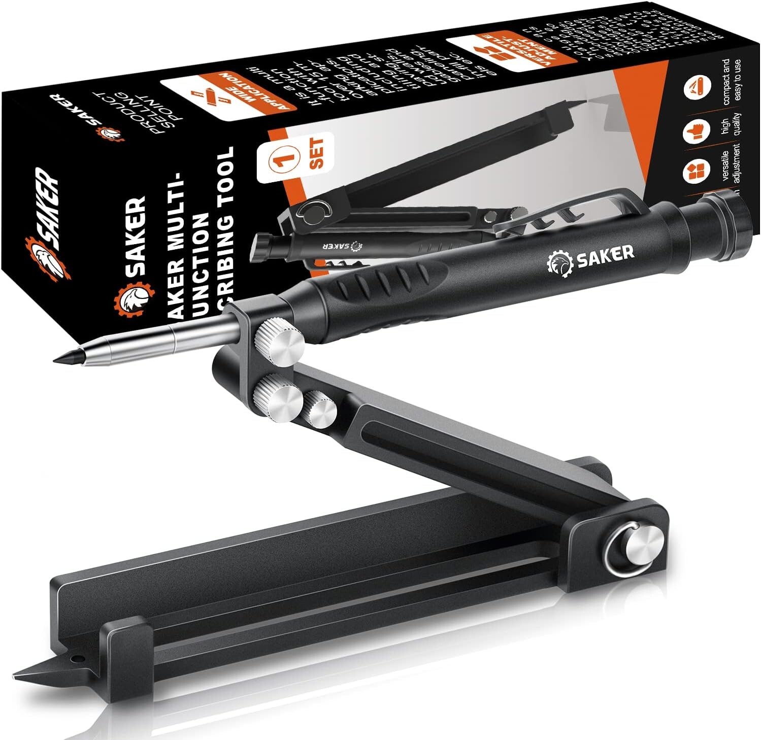 Precision Multi-Function Scribing Tool for Woodworking & Construction Projects