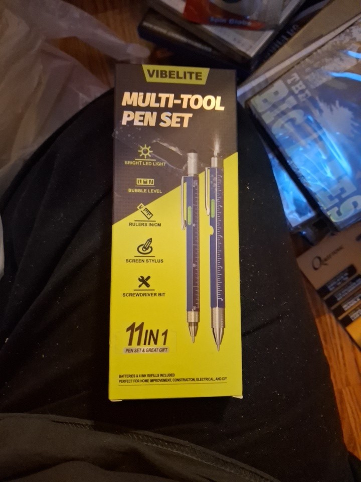 11 in 1 Multitool Pen with LED, screwdriver, Stylus, Level. Great Gift Idea.