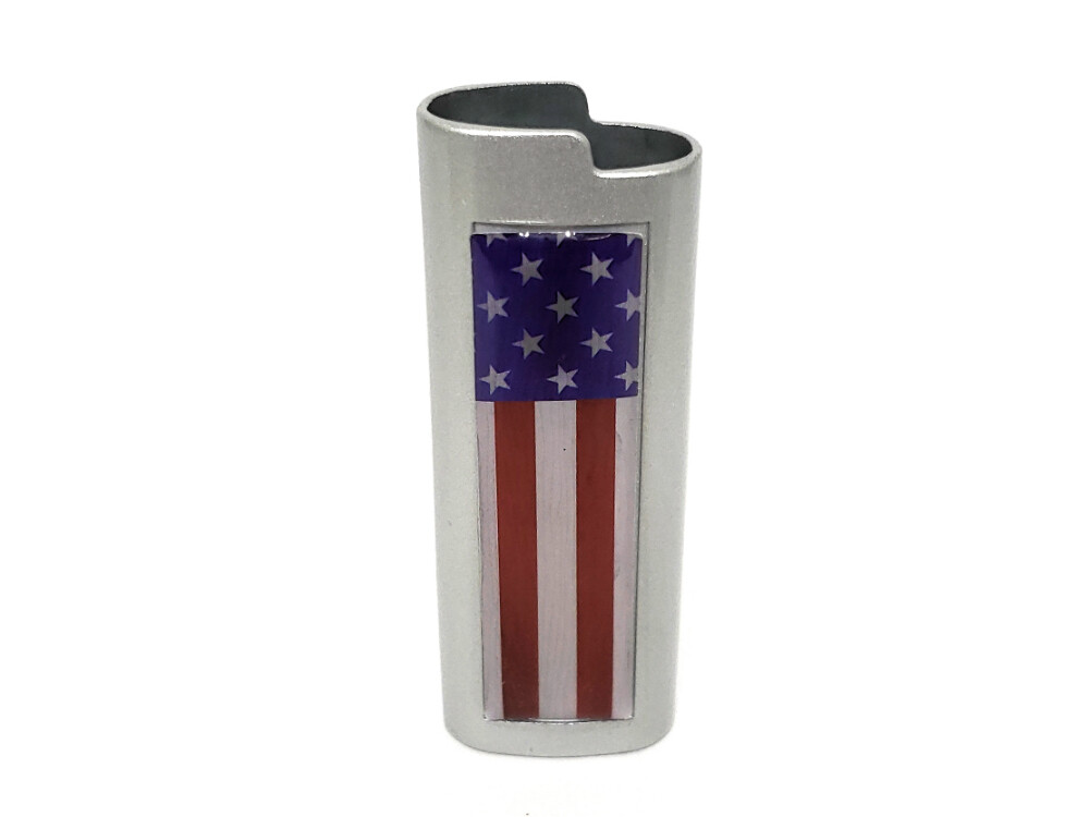 Colorful & Fun Metal Lighter Case Cover Holder with Epoxy Sticker Design