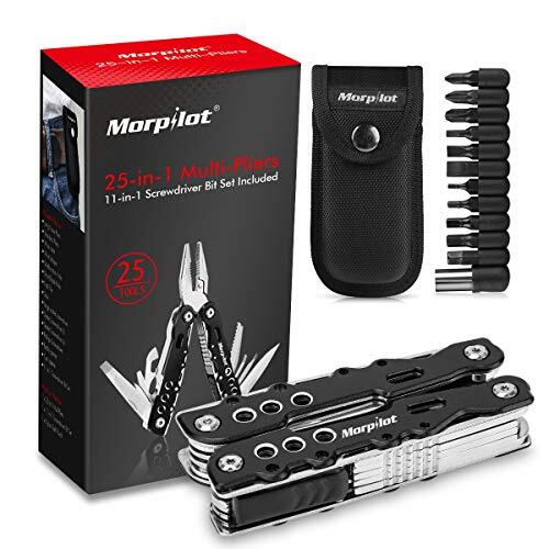 morpilot Multitool, 25-in-1 Multifunktionswerkzeug Taschenmesser Zange, Faltbar