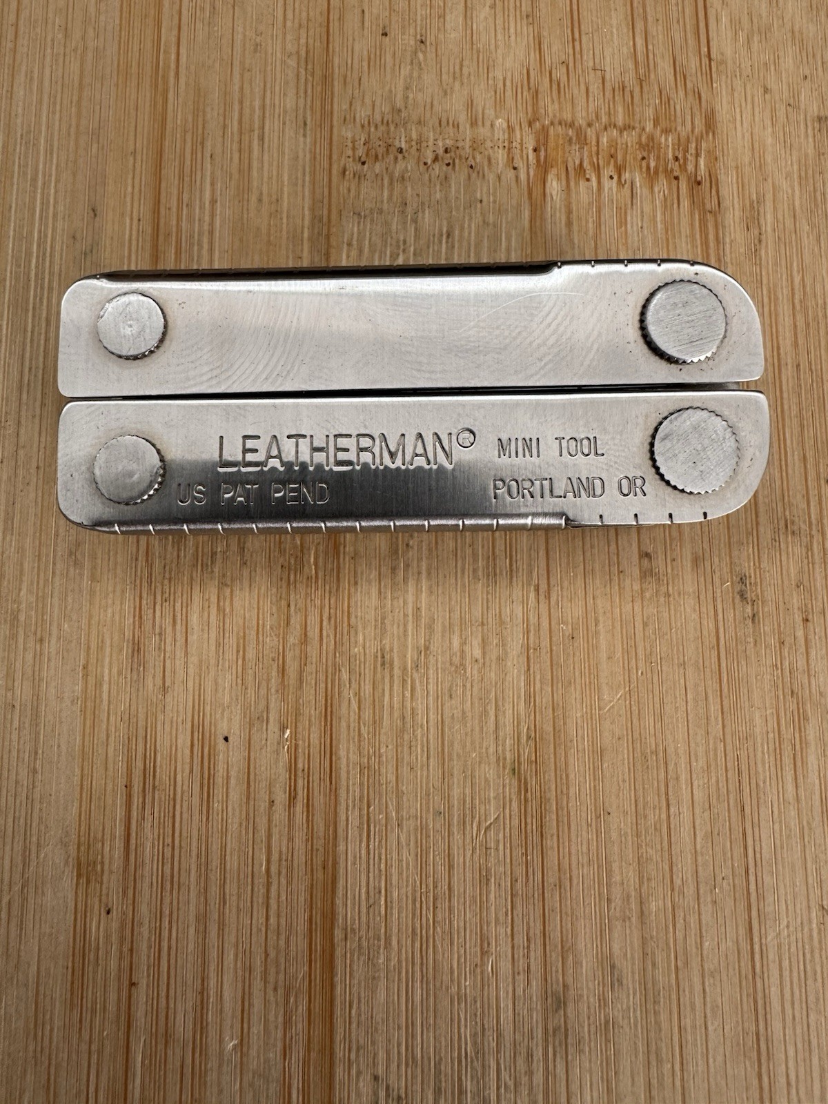 Leatherman MINI TOOL multitool. Variant w/US PAT PEND on Both Sides