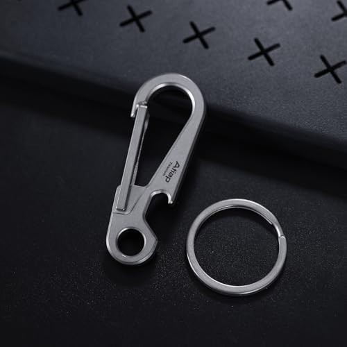 Titanium Keychain Quick Release Bottle Opener EDC Tool Lightweight 14g Camping