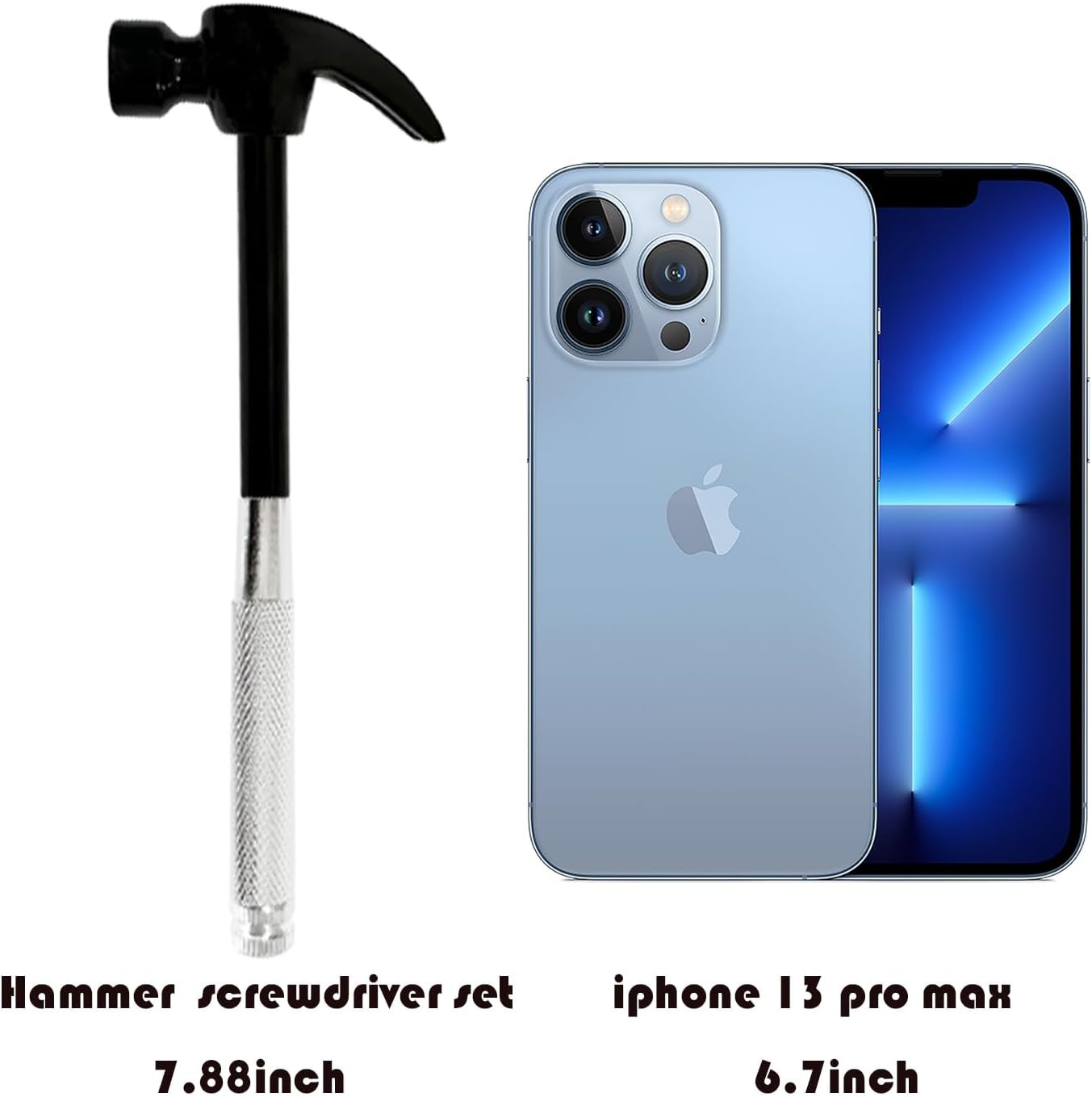Multifunction 6 in 1 Screwdriver and Small Hammer Set, Camping Multitool Hand To