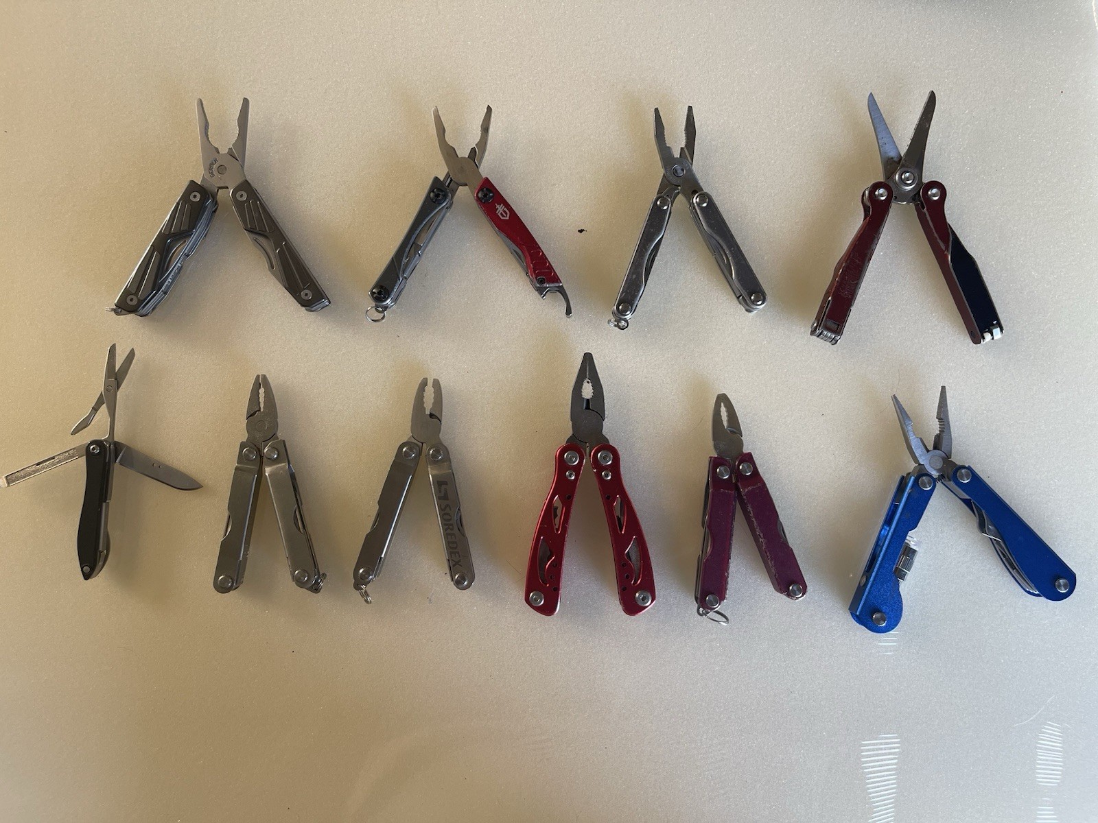 Lot Of 10 Multi Tools – Gerber, Leatherman, Schrader, Unbranded