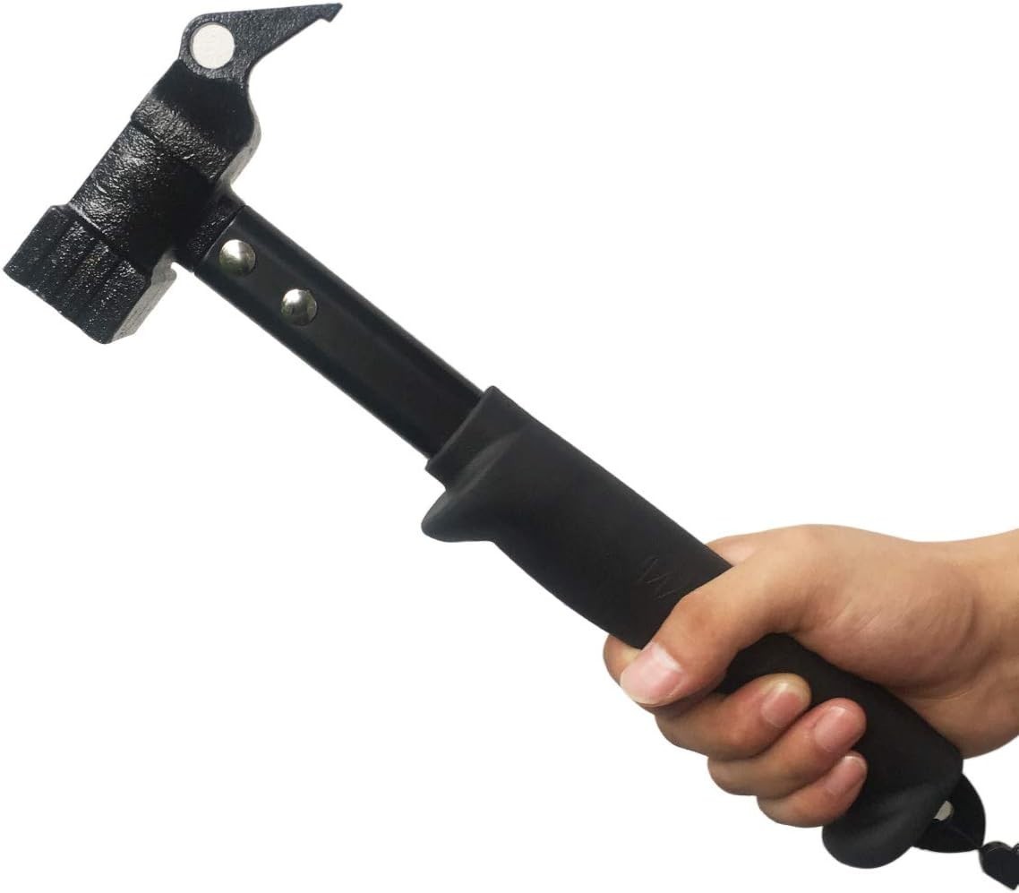 Multifunctional Heavy Duty Hammer with Rubber Grip – For Easy Camping Setup