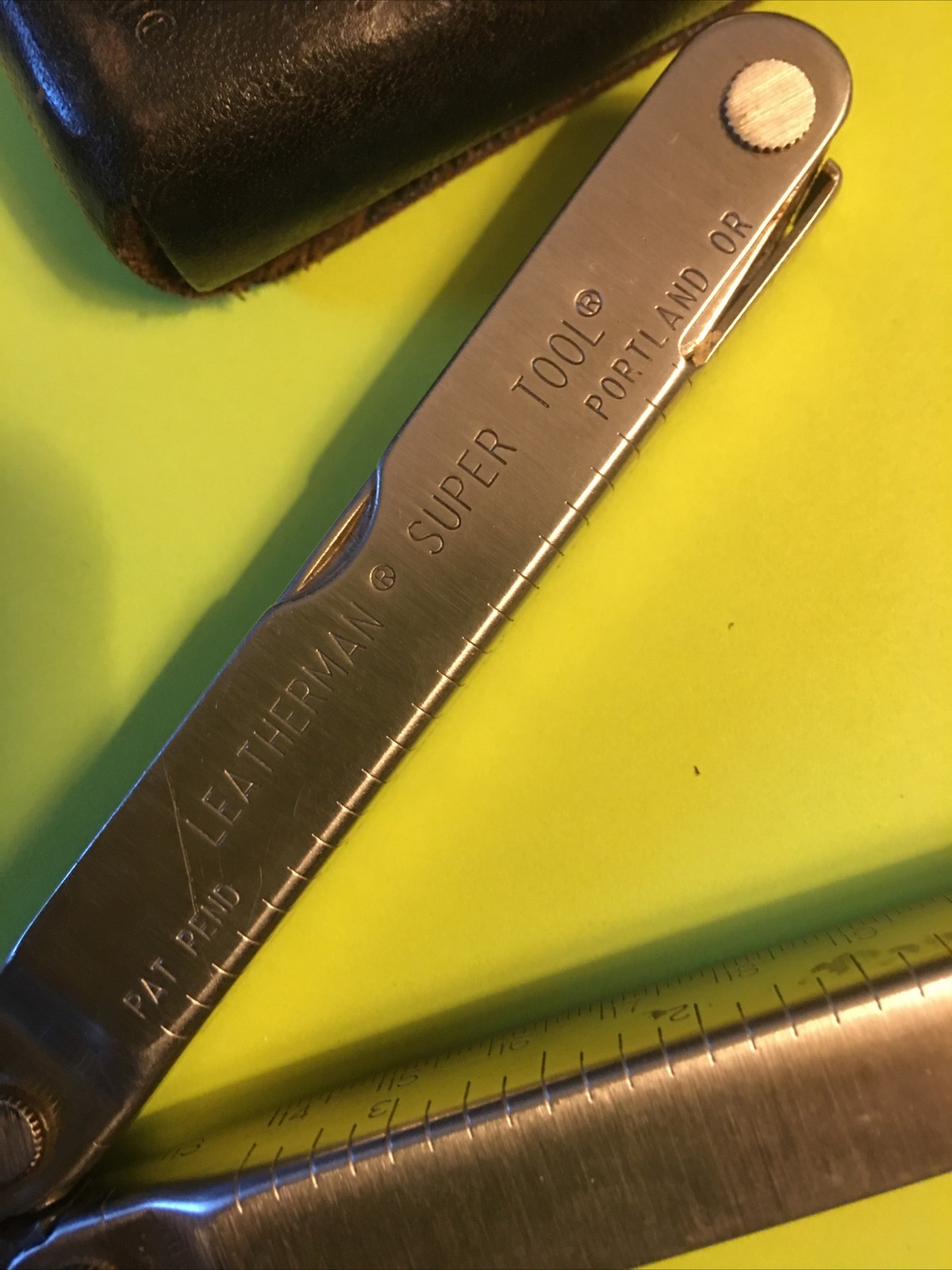 Leatherman Super Tool Made USA Portland Or. 8 Blades, Pliers, And Measure Sturdy