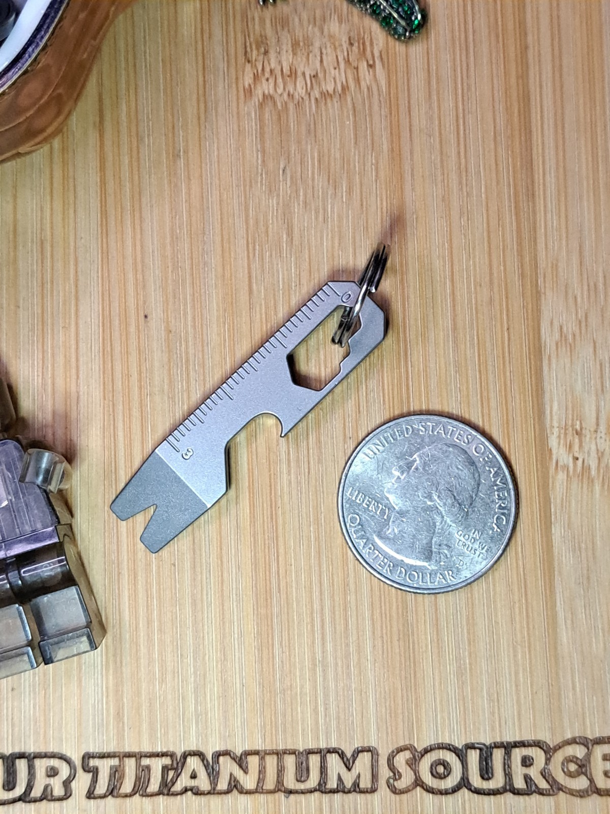MINIMALIST EDC TITANIUM KEYCHAIN MULTI-TOOL BOTTLE OPENER