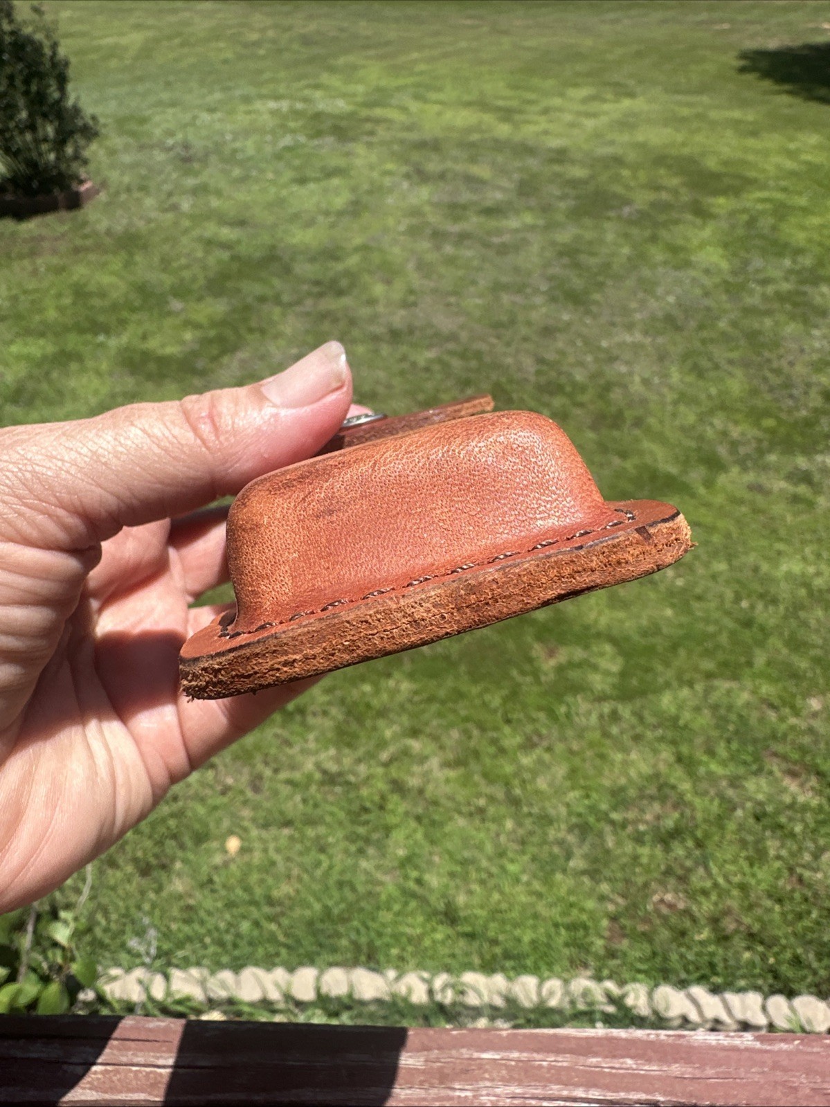 Vintage Schrade Brown Leather Belt Sheath Pouch w/ Snap Closure for Tool Carry