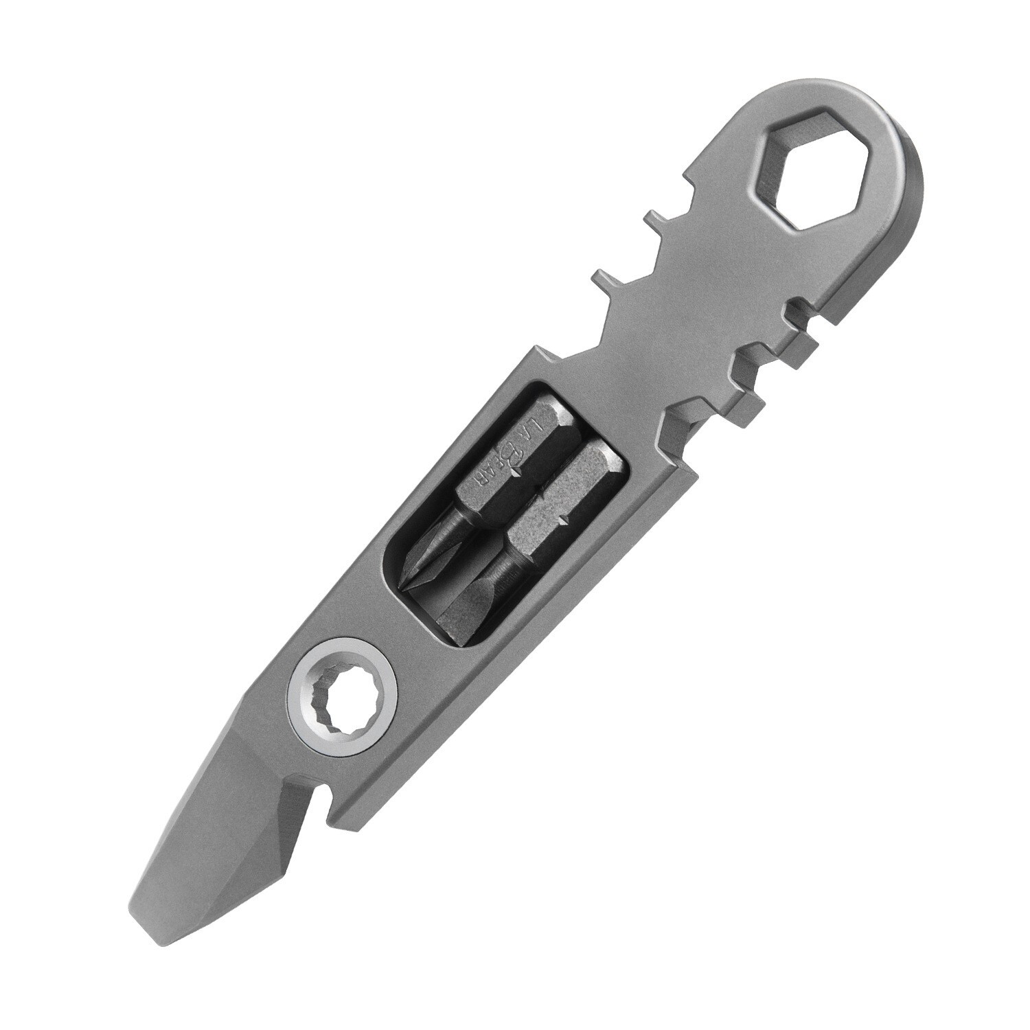 New Titanium Alloy Ratchet Wrench Pocket Pry Bar Crowbar Tool Opener Screwdriver