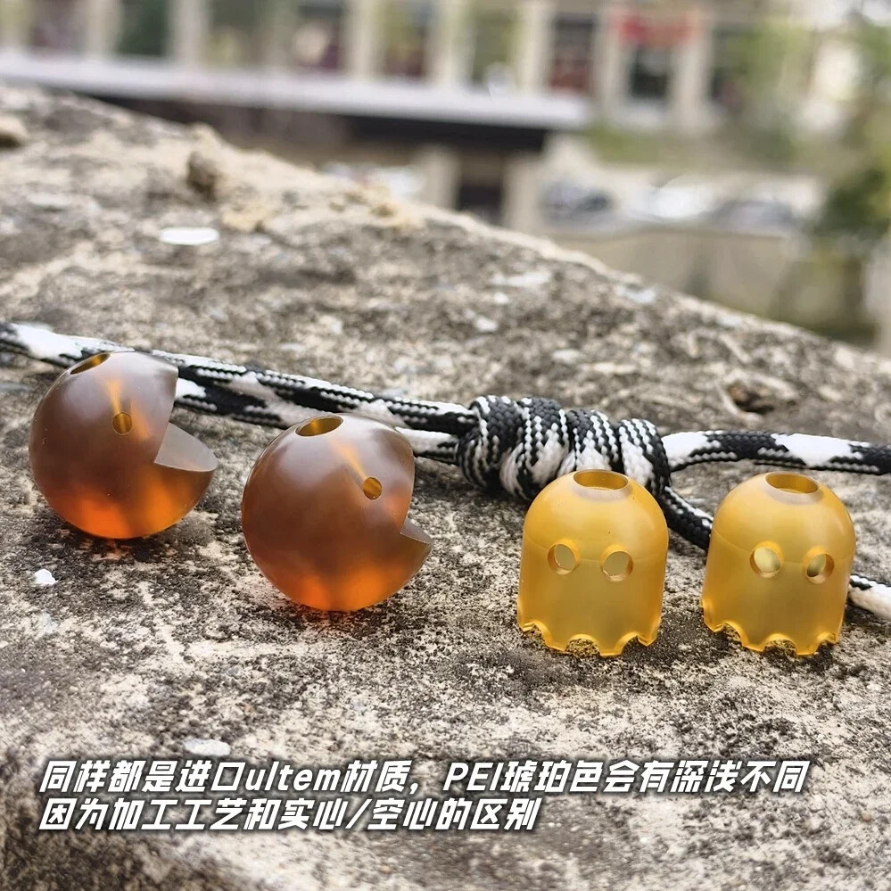 EDC Ultem PEI Titanium Beads A Kinife Pendant Paracord Decorations Bracelet