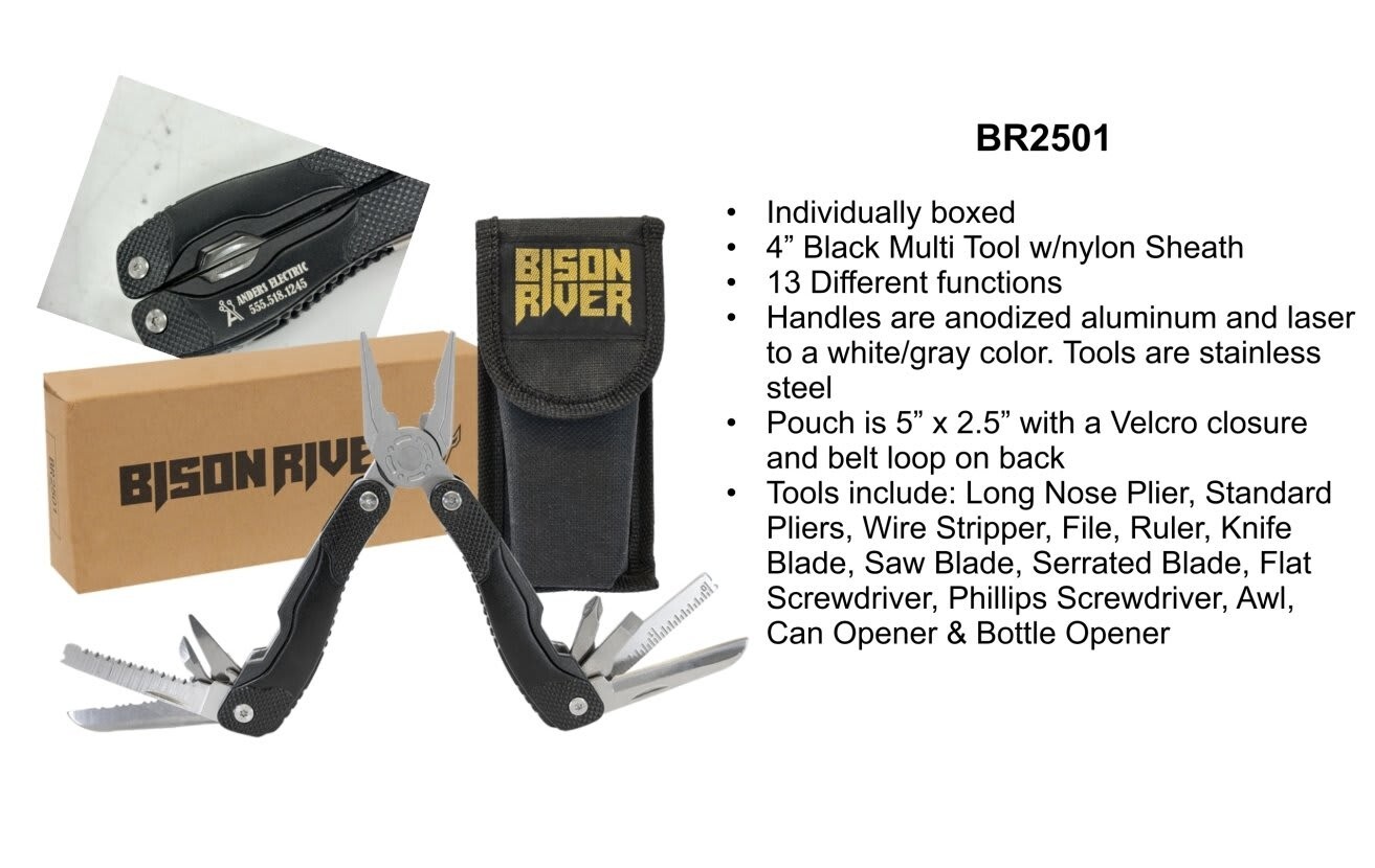 Bison River: The Ultimate 13-in-1 Multitool, Perfect Pocket Tool On The Go!