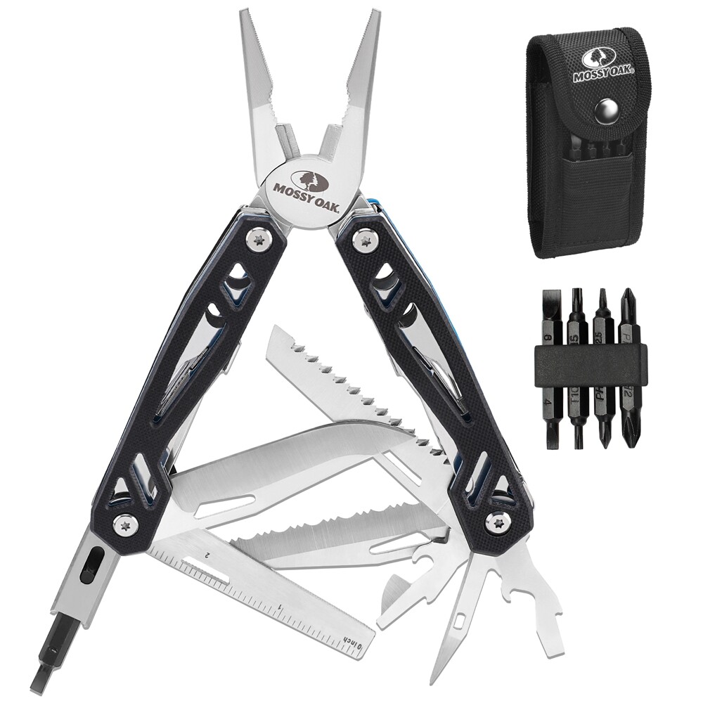 MOSSY OAK Multitool 21-in-1 Multi Tool Pocket Knife Screwdriver Sleeve Plier Saw