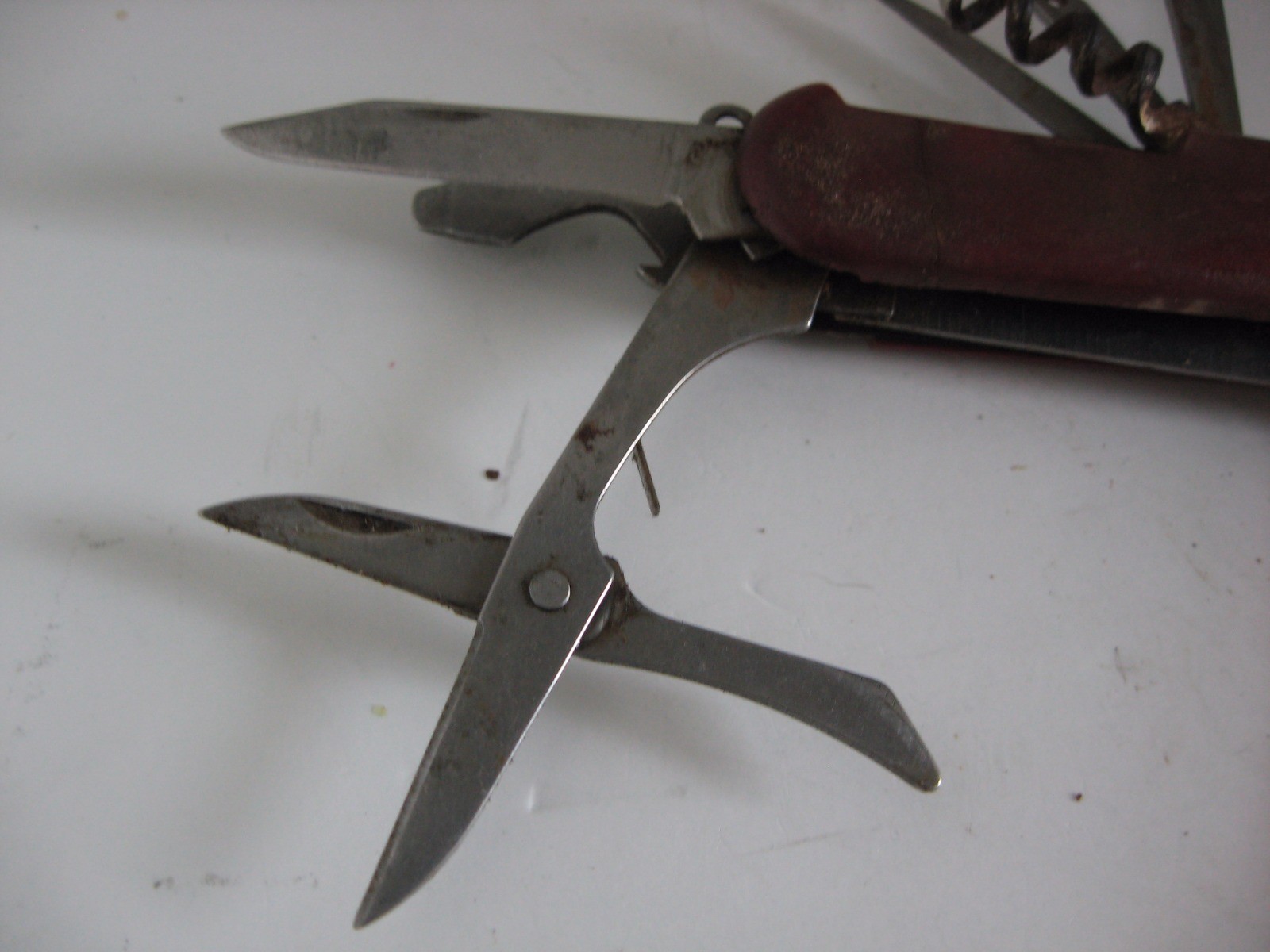 Vtg Swiss Army Style Folding Pocket Knife 10 Tools Multi Function Japan Steel