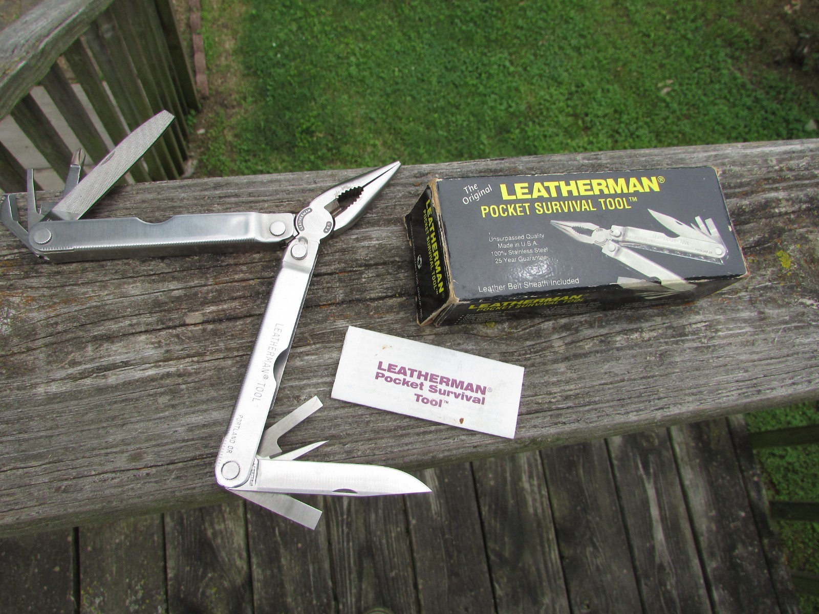 Original Vintage 1995 LEATHERMAN Pocket SURVIVAL TOOL Looks UNUSED Retired NOS !