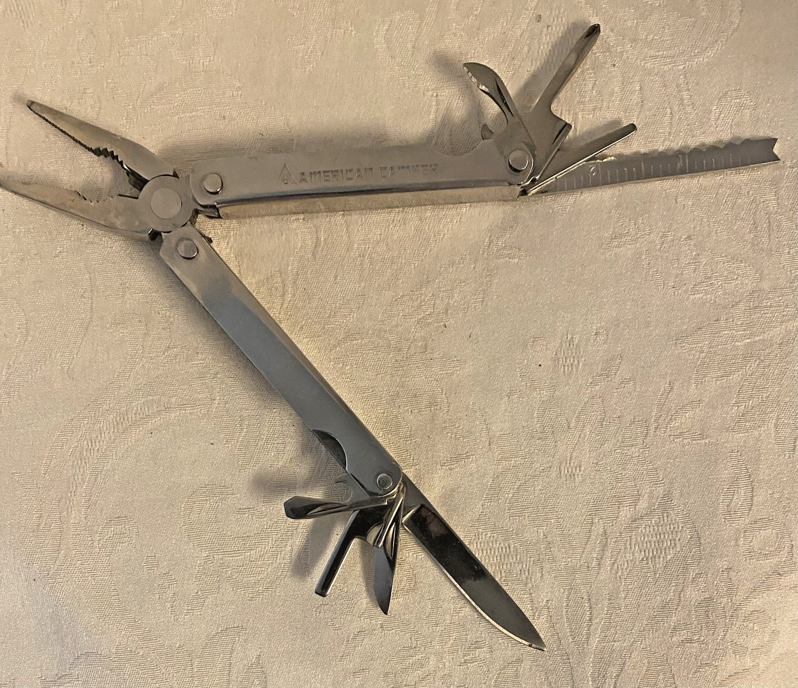 Vintage American Camper Stainless Steel MULTI TOOL Faux Leather Case Included
