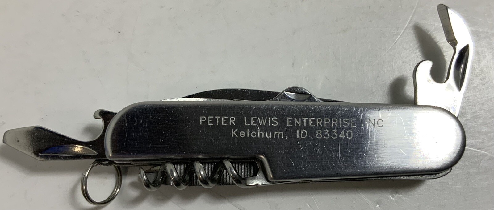 Peter Lewis Enterprises Inc Ketchum Idaho MultiTool Pocket Knife UsedToolShopCom