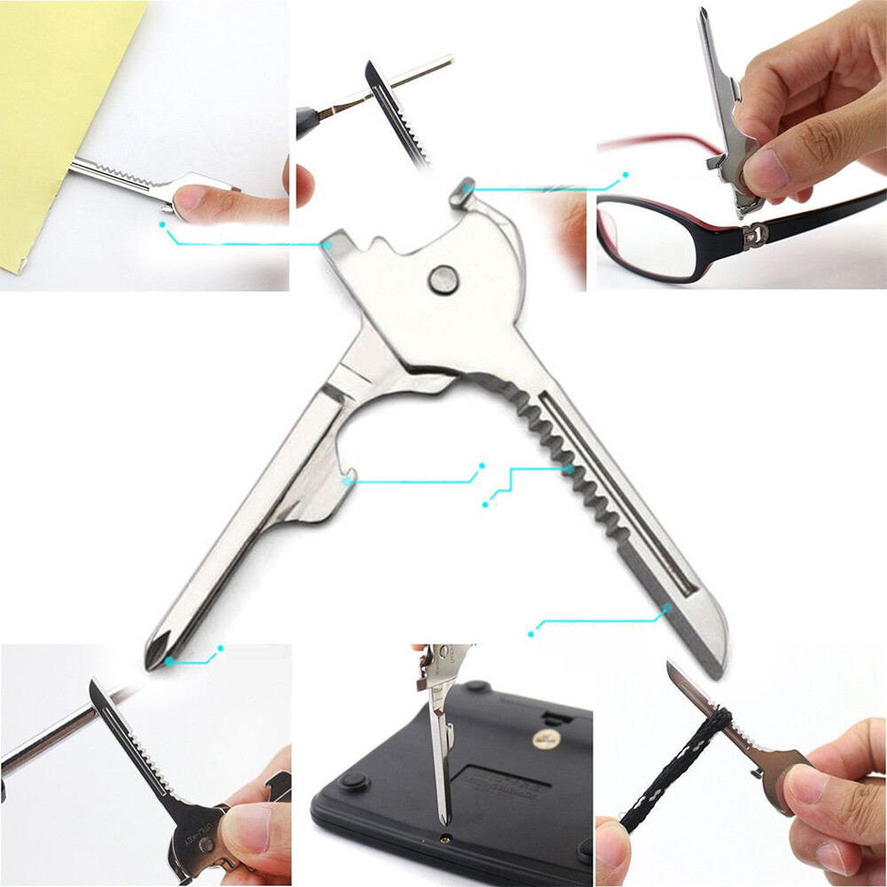 Keychain Tool 6 in1 multi-tool Bottle Opener Utili Key Screwdriver*