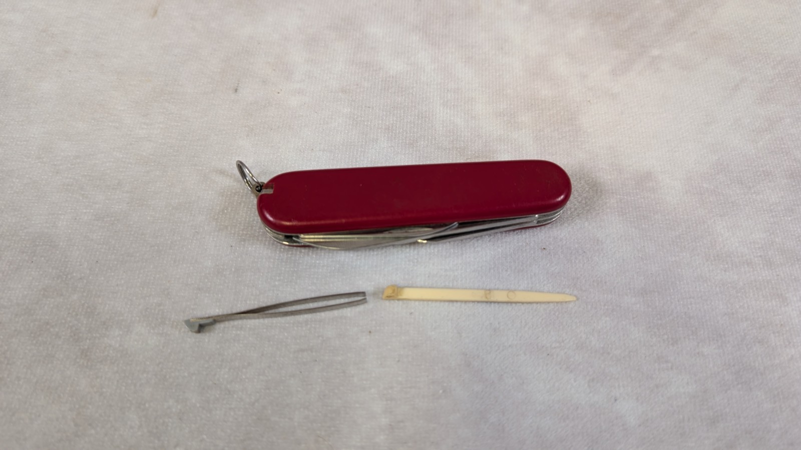 Victorinox Swiss Army Red Multi-Tool Knife Stainless Steel Tweezers Toothpick