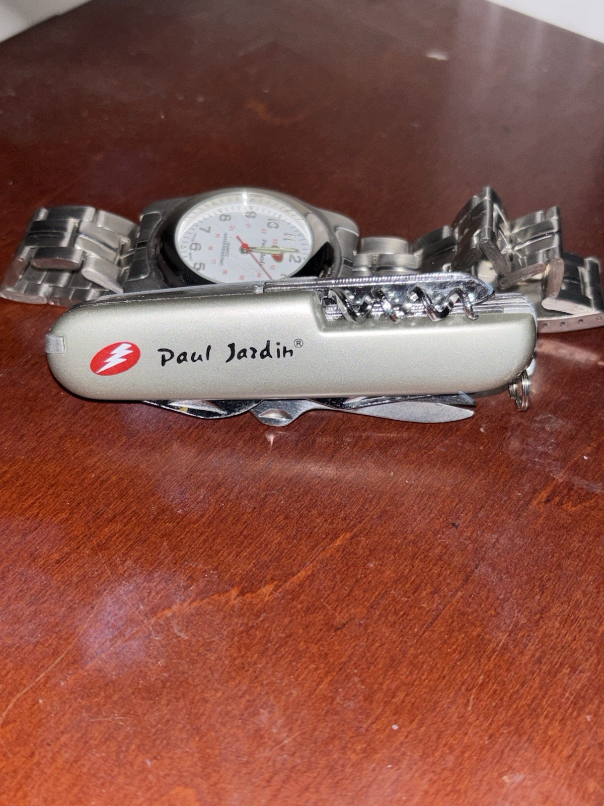 Paul Jardin Silver Stainless Multi-Tool Pocket Knife, Corkscrew, Keyring S-0250