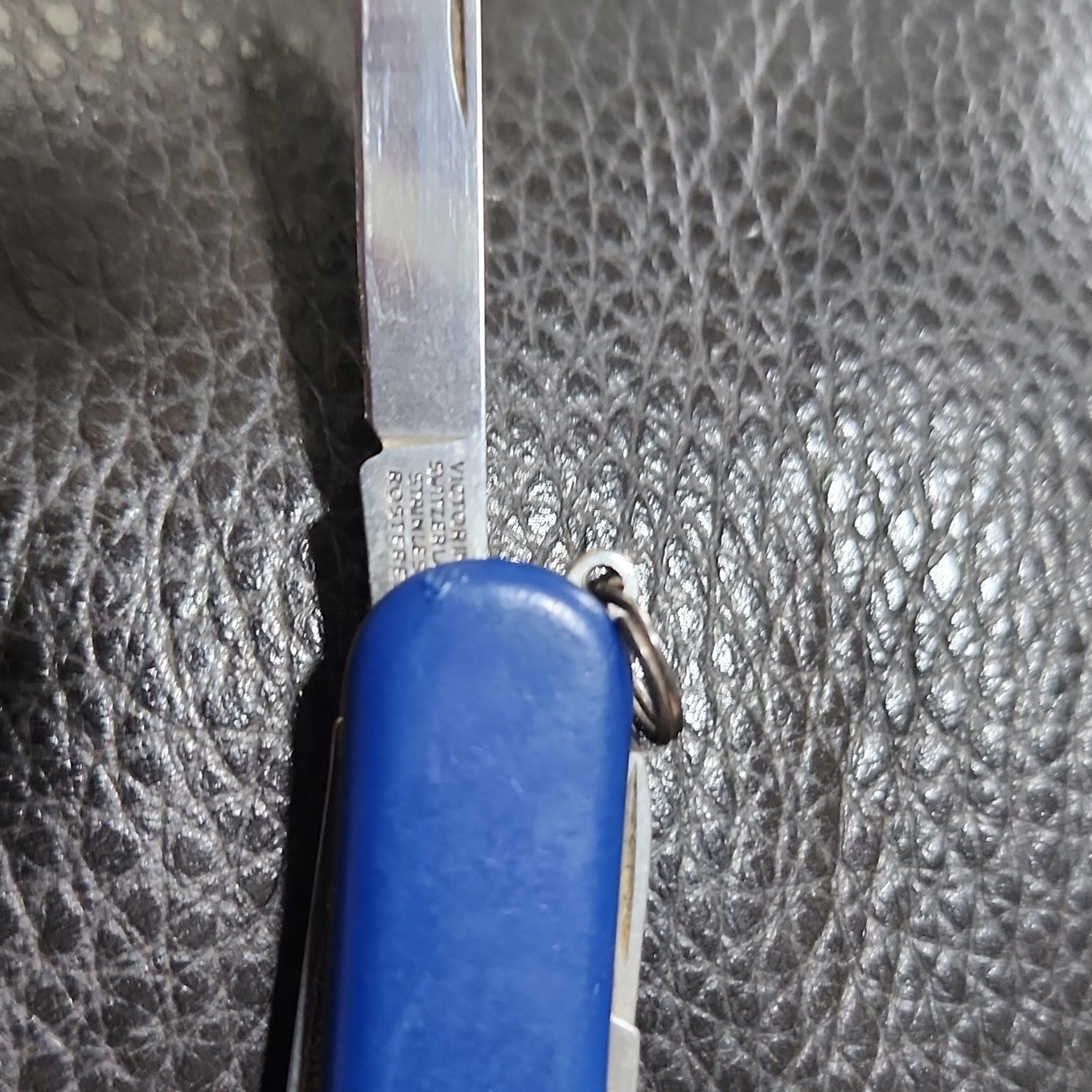 Victorinox Swiss Army Multi-Tool Blue Plastic Handle Knife/Scissors/Nail File