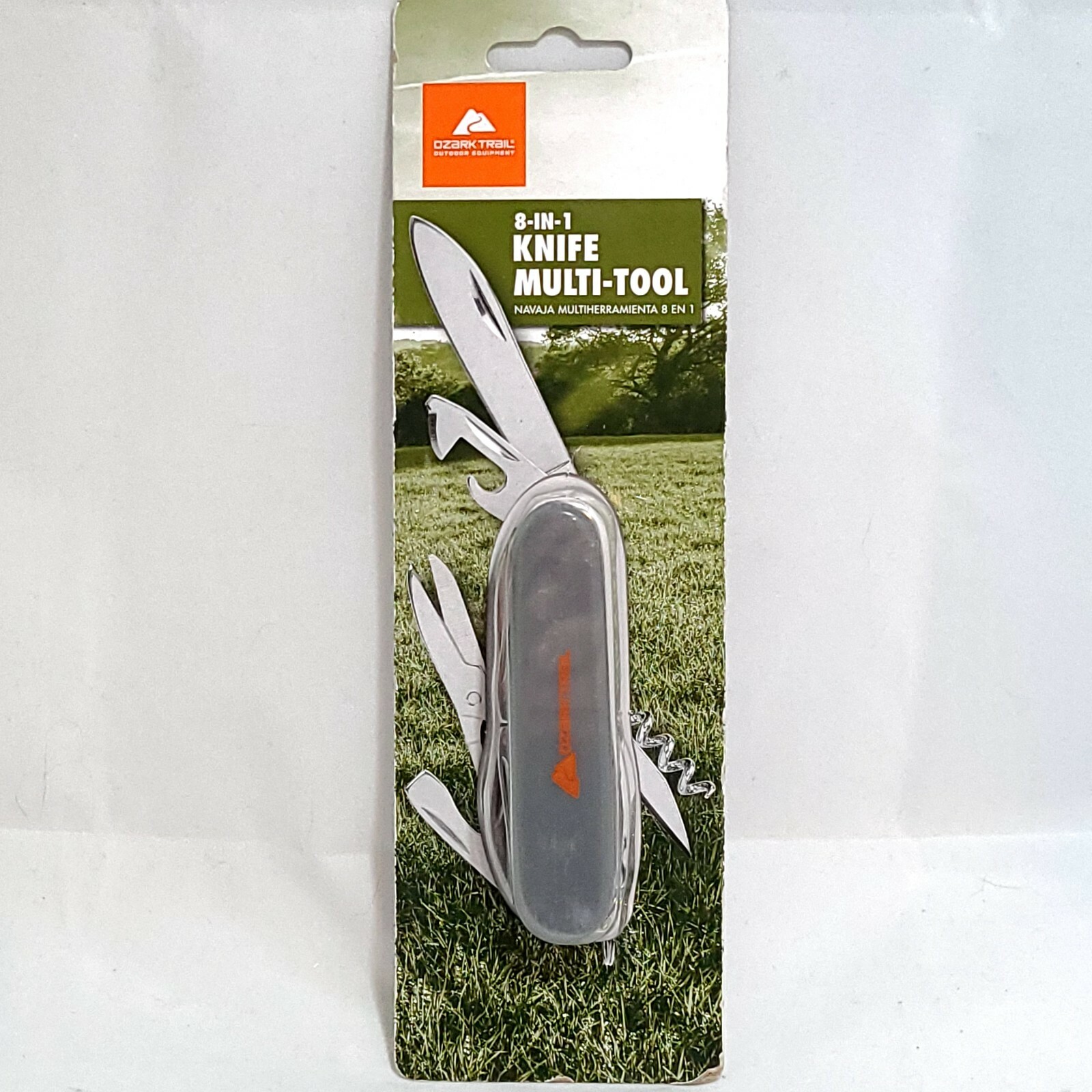 OZARK TRAIL 8 in 1 Knife Multi Tool 5102 Corkscrew Cork Borer Bottle Opener